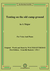 Tenting on the old camp ground, in A Major Vocal Solo & Collections sheet music cover